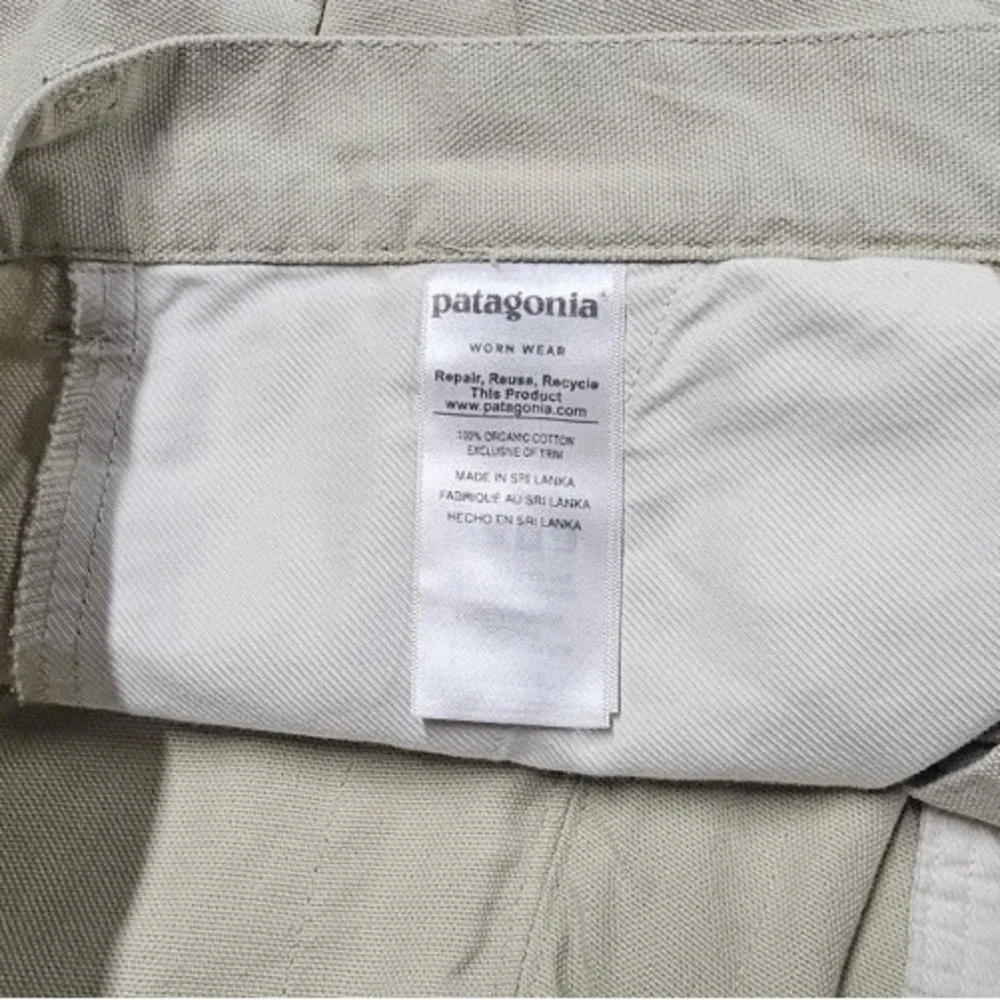 Patagonia Shorts Stand Up Men's 40 Canvas Cream Organic Cotton Hiking Outdoor